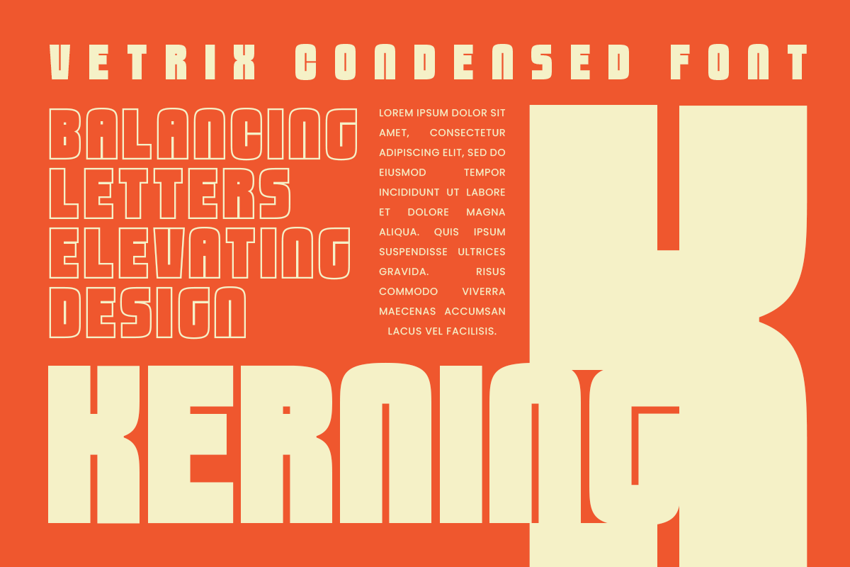 Vetrix - Bold Sans Serif Font, a Sans Serif Font by roomspace creative lab (Photo 6 of 11)