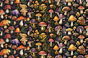 12 Darkwood Shrooms Seamless Pattern, a Pattern Graphic by Inknfolly (Thumbnail 3 of 7)