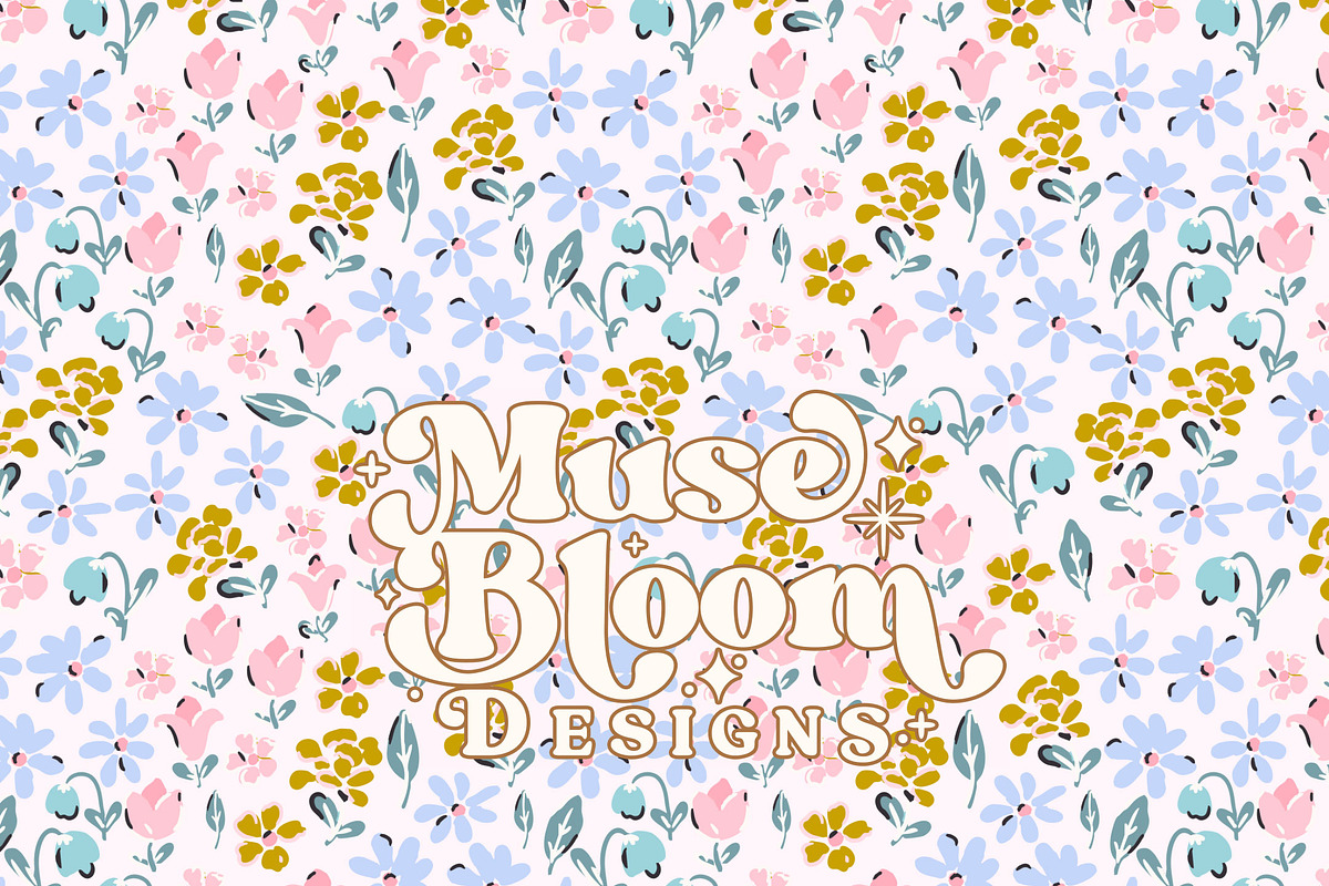 Pastel Ditsy Floral, a Pattern Graphic by MuseBloomDesigns (Photo 1 of 6)