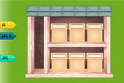 Game wooden store windows set, a Templates & Theme by julia_musdotter (Thumbnail 10 of 21)