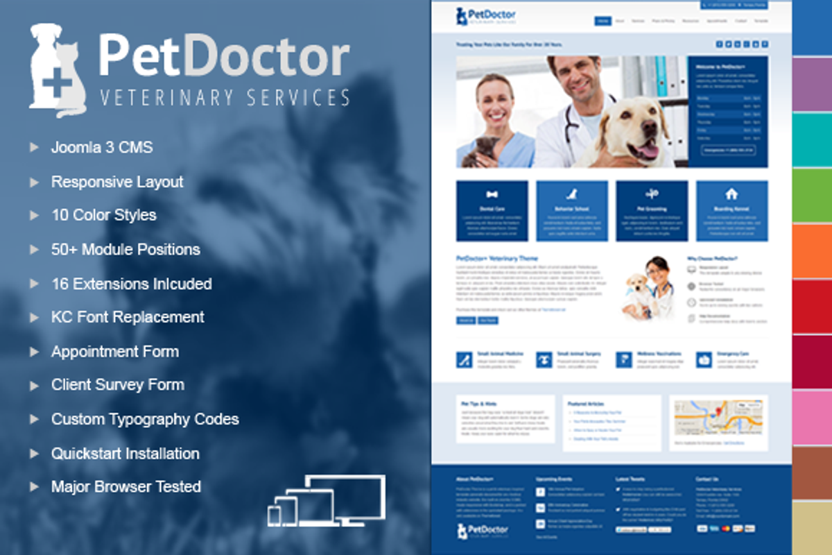 PetDoctor Veterinary Joomla 3 Theme, a Websites & App Template by webunderdog (Photo 2 of 3)