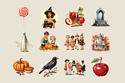 Vintage Halloween Graphics, an Object Graphic by GraphicsByKassy (Thumbnail 3 of 9)