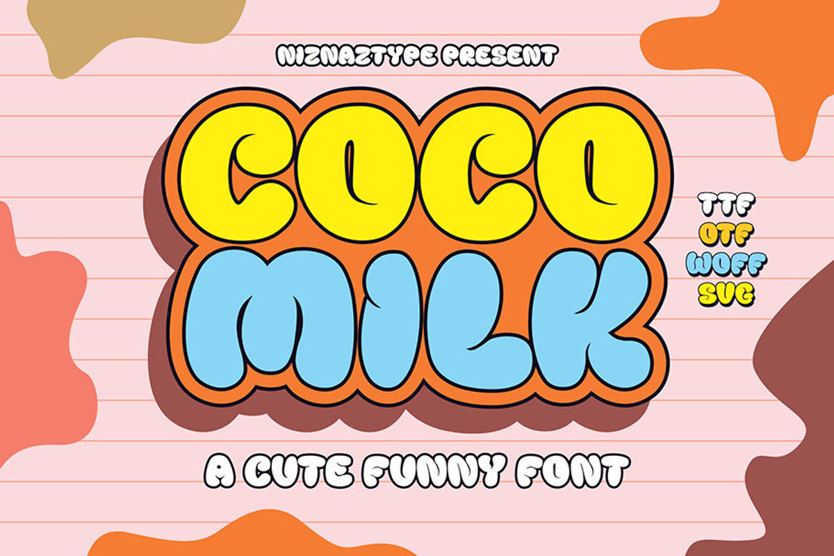COCO MILK - A Cute Funny Font, a Slab Serif Font by nIznaztype (Photo 1 of 6)
