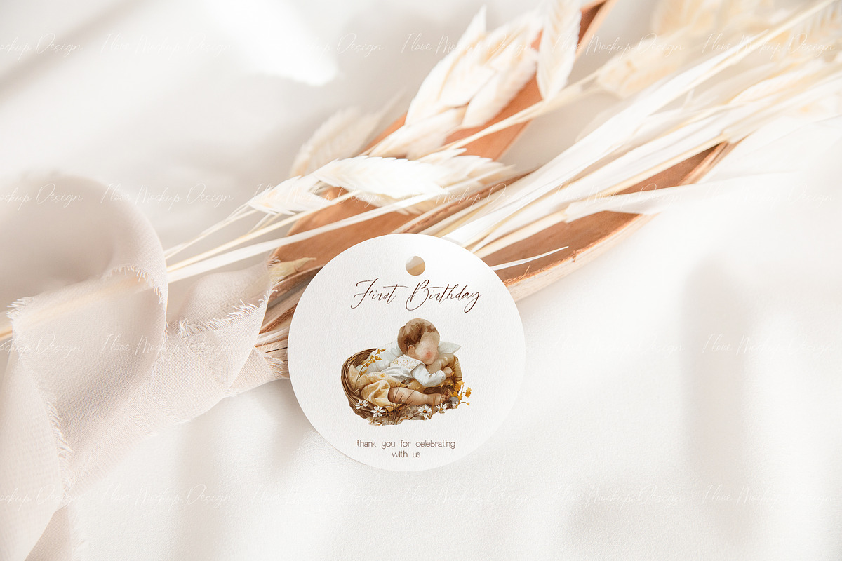 Circle Gift Tag Mockup, a Mockup by ILoveMockupDesign (Photo 3 of 10)
