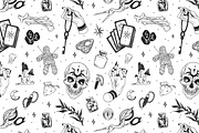 Witchcraft seamless pattern, a Pattern Graphic by Good Studio (Thumbnail 1 of 3)