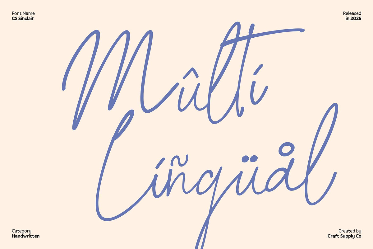 CS Sinclair – Handwritten Script, a Script Font by Craft Supply Co. (Photo 3 of 8)