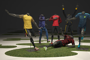 Male mannequin Football pack 3D