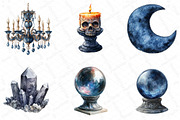 Watercolor Gothic Reverie Clipart Bu, an Illustration by DreamPrint404 (Thumbnail 6 of 7)
