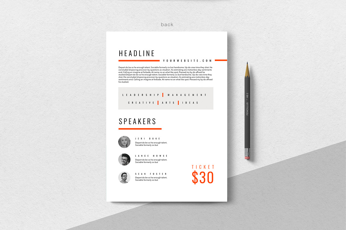 Event flyer double sided, a Flyer Template by Marie T (Photo 3 of 4)