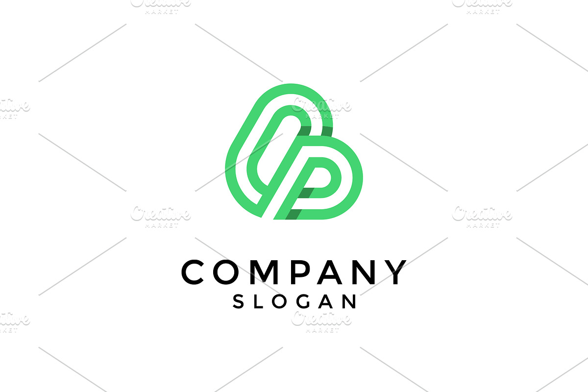 modern letter BP or PB monogram logo, a Branding & Logo Template by Rasagama Studio
