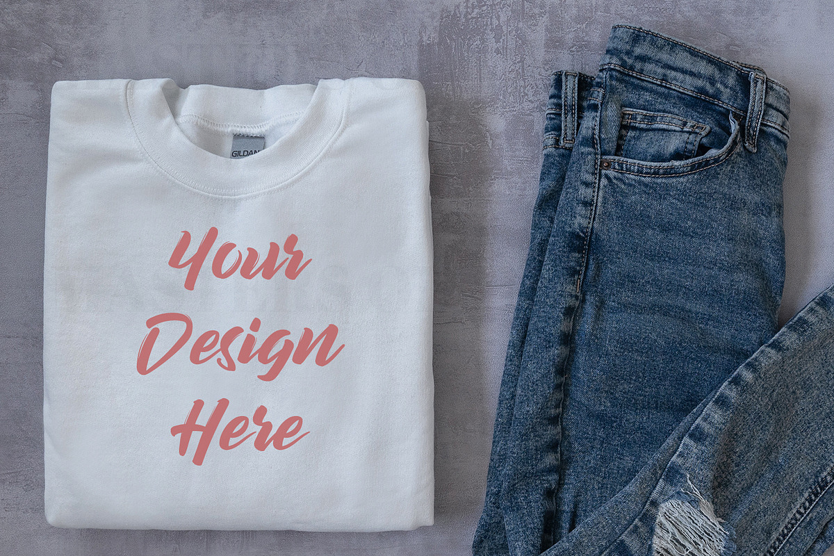 White Sweatshirt Folded Flatlay Mock, a Hoody Mockup by Masters of Instagram (Photo 2 of 3)