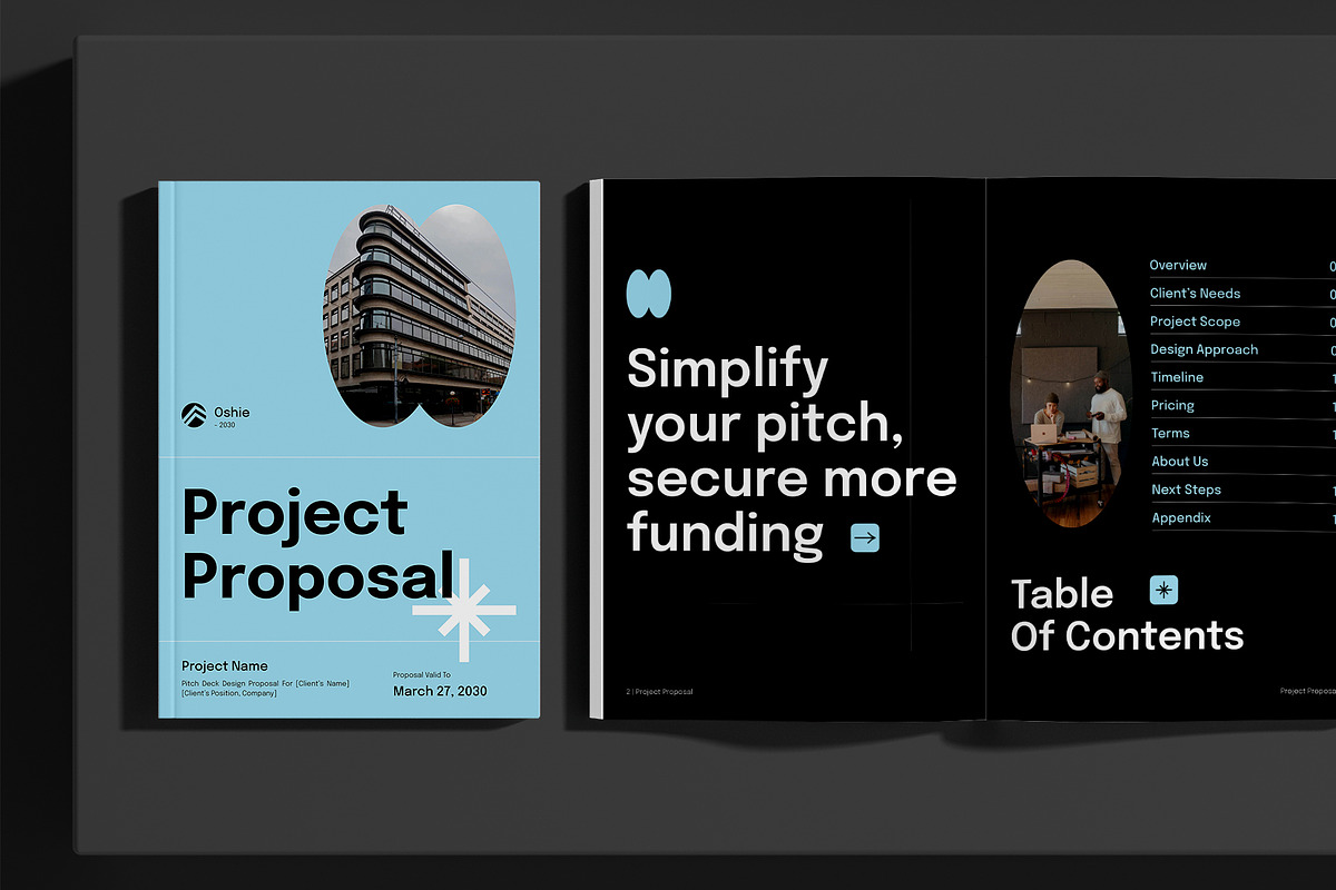 Blue Project Proposal, a Stationery Template by Neermana (Photo 4 of 10)