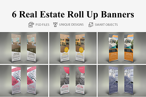 6 Real Estae Roll Up Banners SK