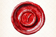 Seal Wax Letter Red Stamp Bundle, an Illustration by DreamCafeArt (Thumbnail 6 of 7)