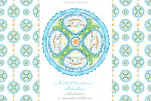 Natal Christmas Medallion Clipart