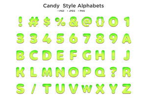 Candy Style Alphabet, Abc Typography