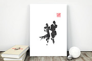 Ever After sumi-e painting, a Background Graphic by Quetzal Art (Thumbnail 1 of 4)
