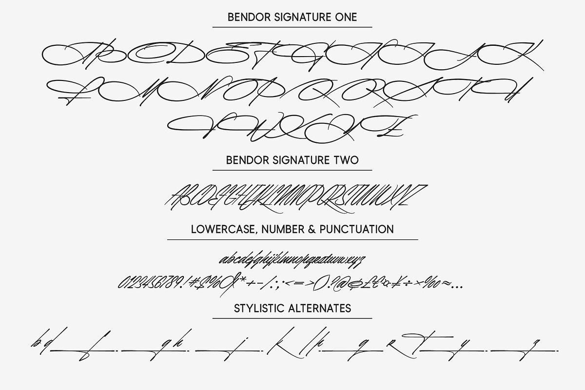 Bendor Signature, a Script Font by Lemonthe (Photo 10 of 11)