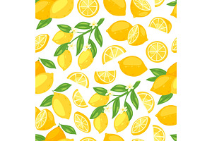 Lemons fresh fruits and flowers, a Decorative Illustration by RocketArt