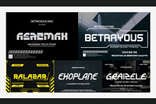 Modern Techno Font Bundle