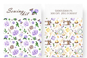 Sewing watercolor kit Sewing machine, an Illustration by SabinaWatercolorArt (Thumbnail 8 of 14)