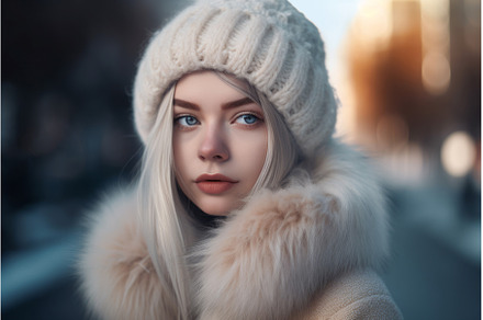 Russian girl winter clothes fur, a Person Photo by Ylivdesign