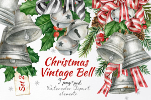 Christmas Silver Bell Clipart