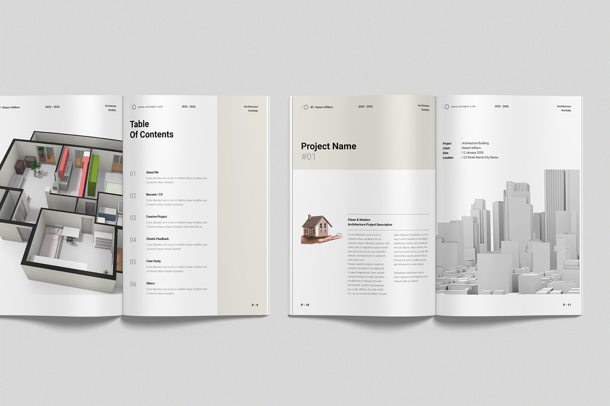 Architecture Portfolio Template, a Brochure Template by NorthPeak (Photo 5 of 16)