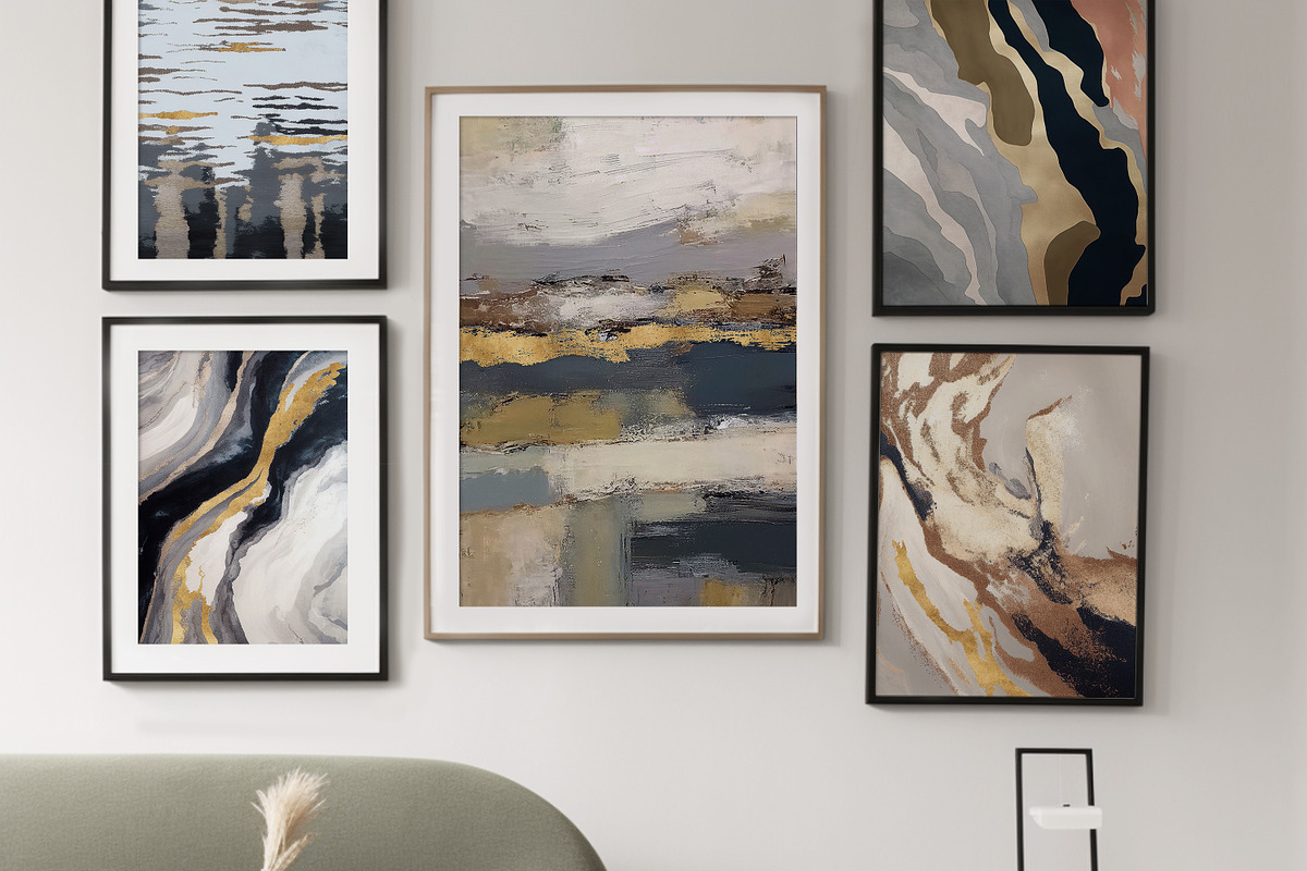 modern abstract painting wall art, a Decorative Illustration by Muzi pear studio (Photo 2 of 12)