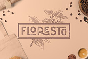 Floresto Textured Typeface, a Sans Serif Font by Kaligra.co (Thumbnail 2 of 16)