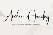 Archie Hendry, a Handwritten Font by HaKi Studio (Thumbnail 1 of 5)
