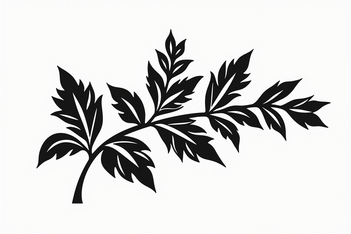 This elegant Leaf and Branch Botanic, an Illustration by Amazin_art (Photo 12 of 21)