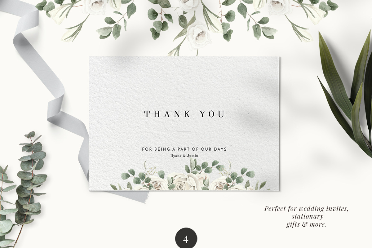 White roses spring flowers wedding, an Illustration by Grace Noboa Illustrations (Photo 4 of 7)