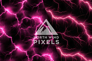 12 Pink Lightning Digital Papers, a Wallpaper Graphic by NorthWindPixels (Thumbnail 4 of 4)