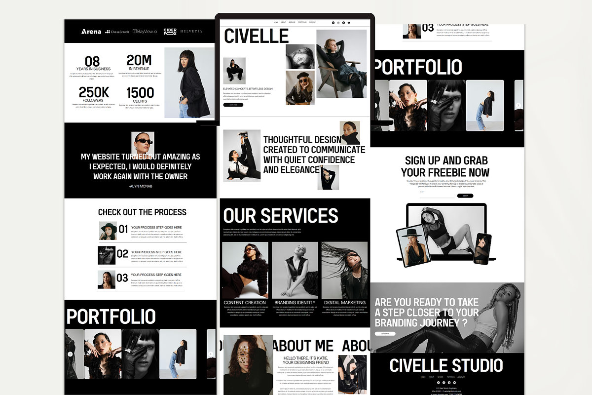 Minimal Wix Studio Landing Page, a Wix Template by AdvertFox (Photo 2 of 9)