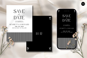 Classic Black & White Save The Date, a Stationery Template by Evara Creative Agency (Thumbnail 1 of 7)