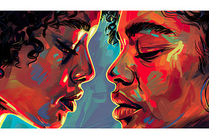 Abstract close up of two African, a Person Illustration by Lermont51
