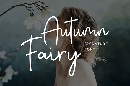 Autumn Fairy Signature Monoline Font, a Script Font by Giant Design