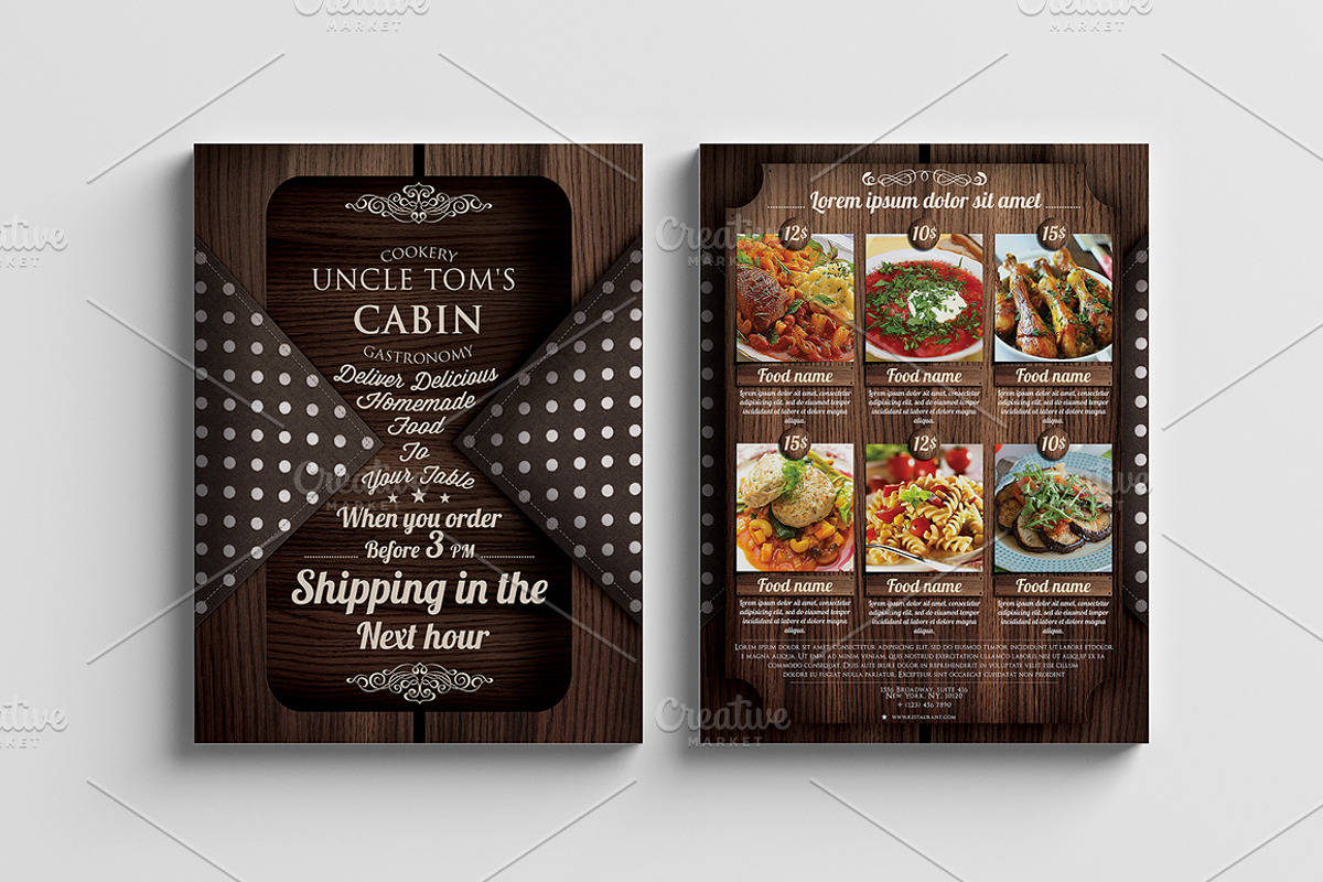 Food Delivery Flyer, a Flyer Template by CREATIVE DUDE (Photo 1 of 3)