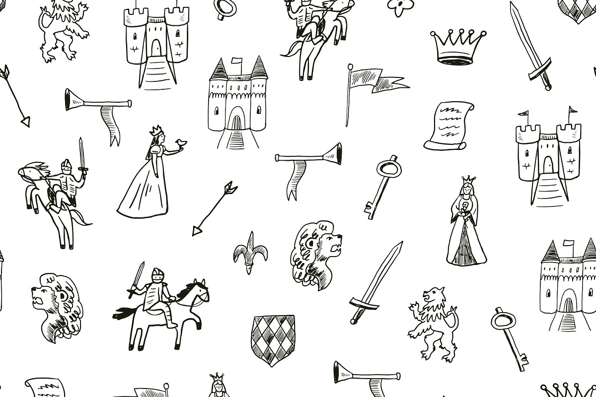 Fantasy Kingdom Dragons Bundle, a Pattern Graphic by GooseFrol (Photo 11 of 22)