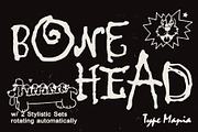Bonehead TM – Raw Scribble, a Handwritten Font by Type Mania (Thumbnail 1 of 10)
