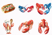 Coastal Lobster Living Clipart, an Illustration by DreamArtGraphic (Thumbnail 6 of 8)