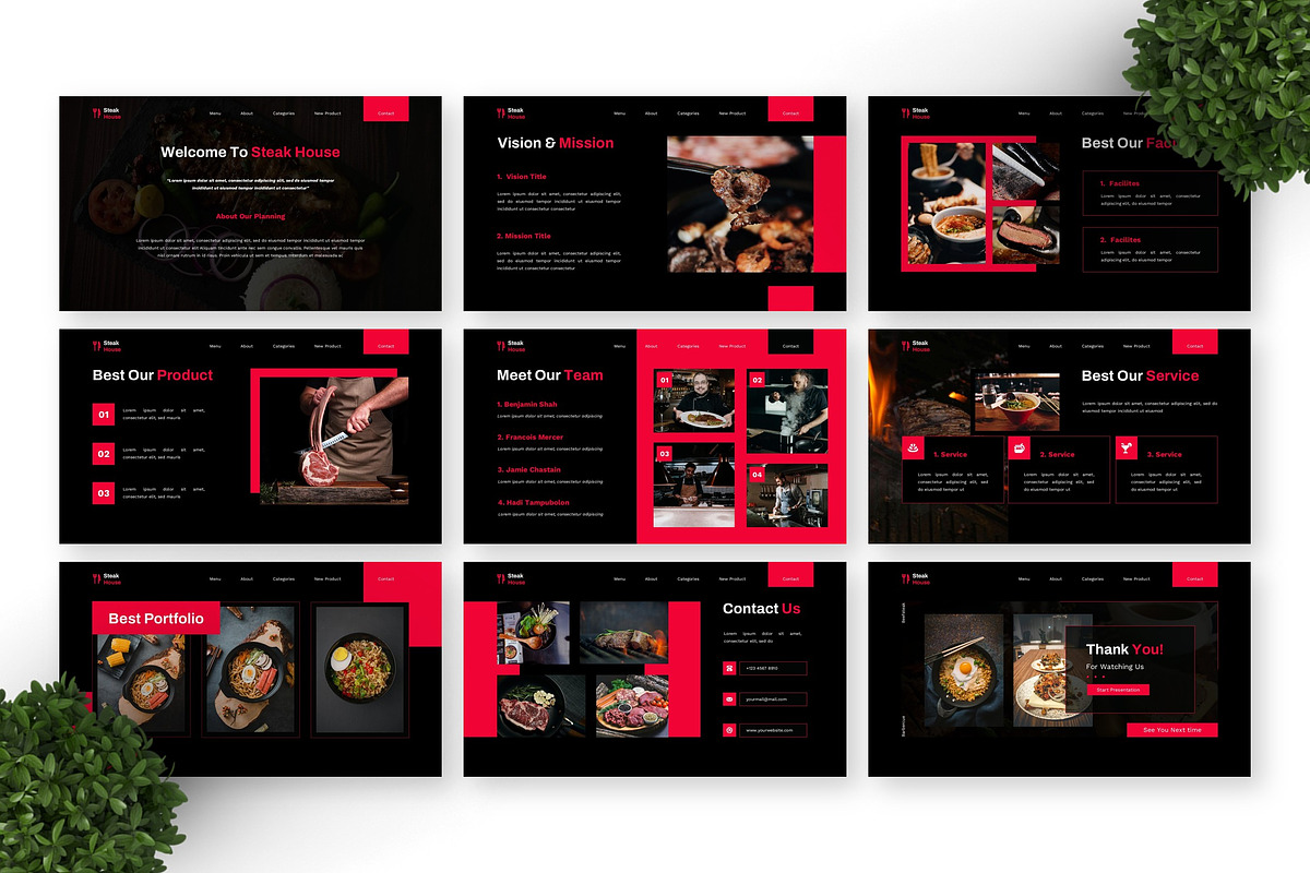 Steak House - Food Google Slide preview 3