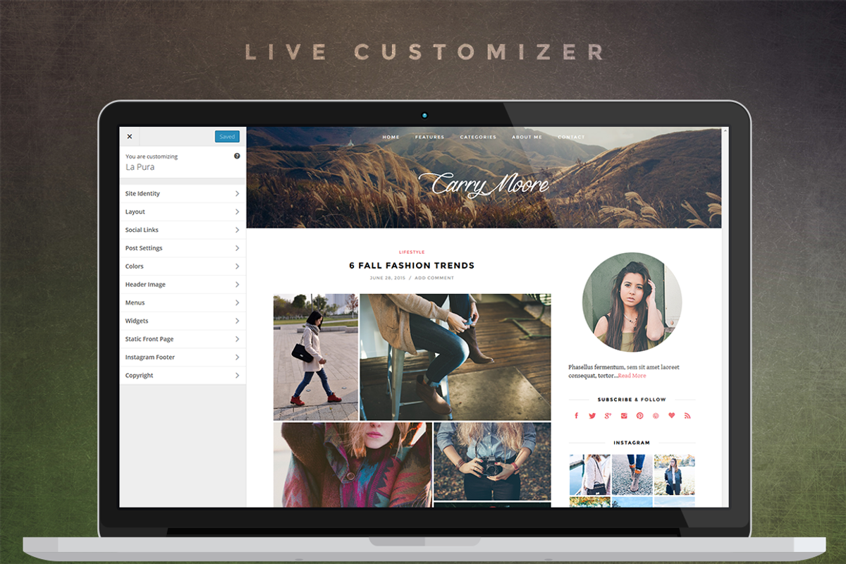 La Pura - WordPress Blog Theme, a WordPress Template by ThemeNeo (Photo 4 of 5)