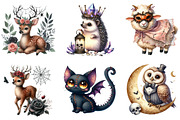 Cute Halloween Gothic Animals Clipar, an Illustration by DreamArtGraphic (Thumbnail 3 of 4)