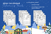 2026 CALENDAR | COLORING BOOK, a Seasonal Illustration by ChristinaDesigns (Thumbnail 2 of 5)