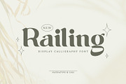 Railing, a Script Font by Nathatype (Thumbnail 1 of 10)