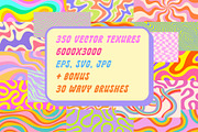GROOVY PATTERN TEXTURES VECTOR SET, a Texture Graphic by craftlove (Thumbnail 2 of 16)