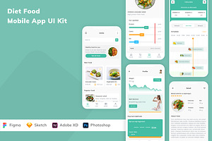 Diet Food Mobile App UI Kit