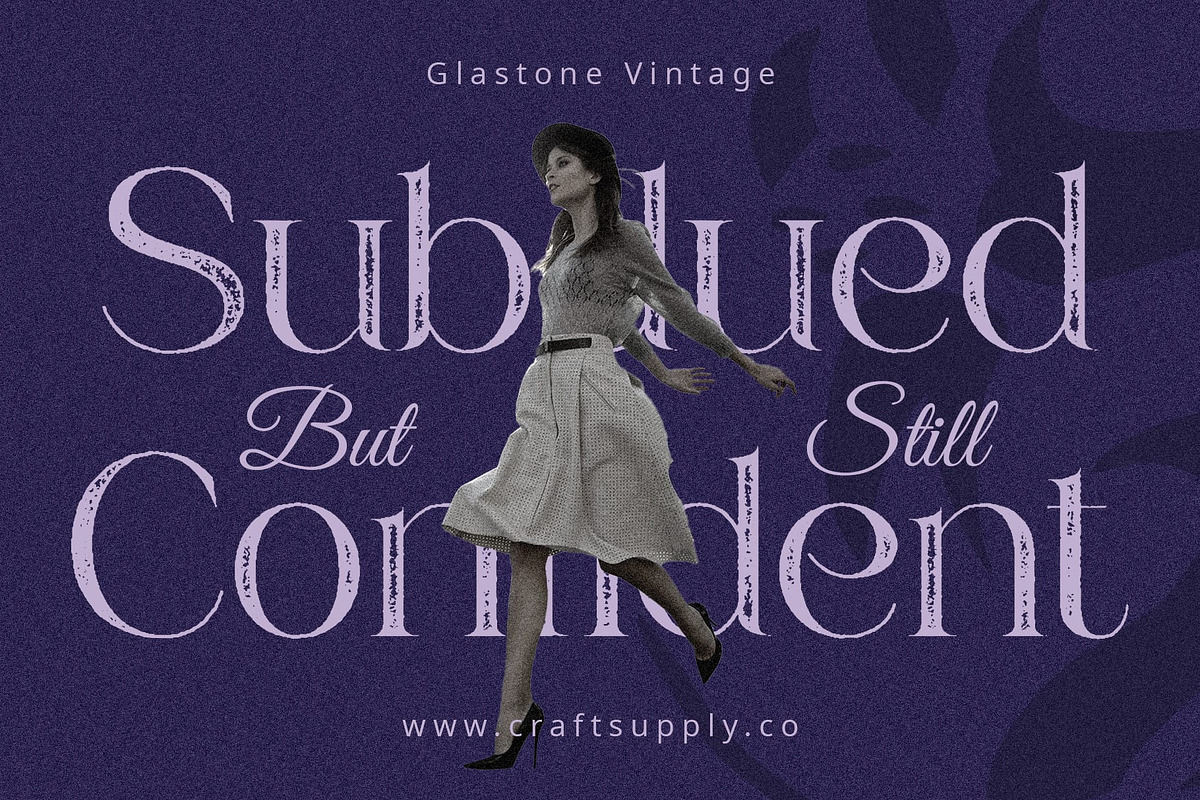 Glastone Vintage, a Serif Font by Craft Supply Co. (Photo 5 of 8)
